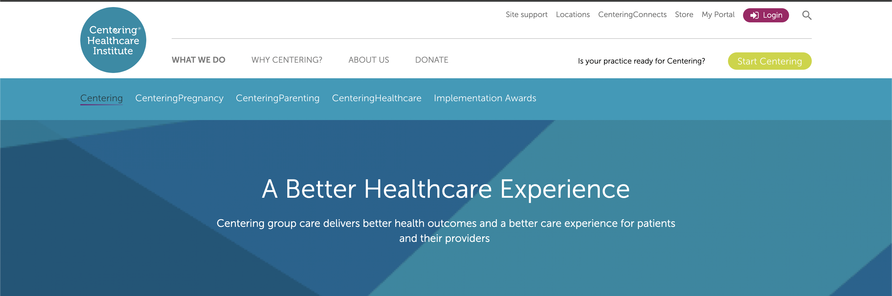 Centeringhealthcare.org improvements retainer